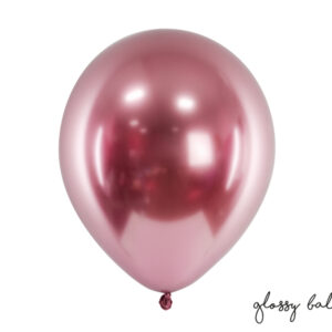 6 ballons glossy rose gold