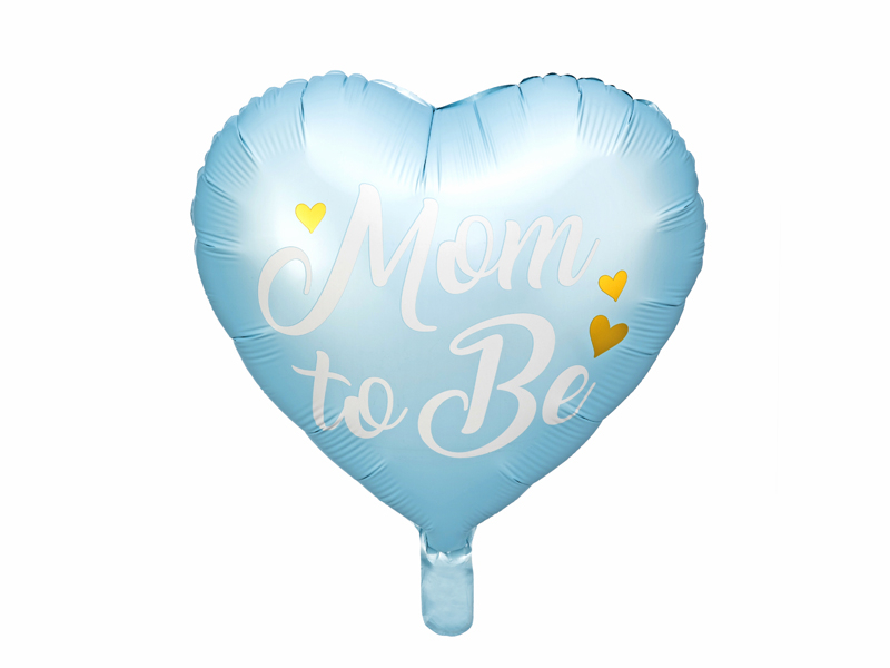 ballon mom to be bleu