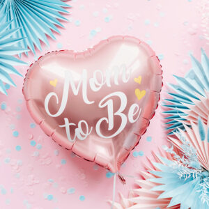 Ballon “mom to be” rose