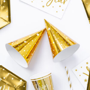 6 Chapeaux gold Happy New Year