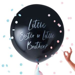 Ballon Gender Reveal "Little Brother or Sister" -90cm