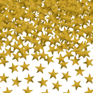 Confettis étoiles dorées